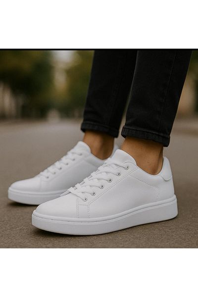 homiro Men's White Sole Lace-Up Sports Sneaker Shoes