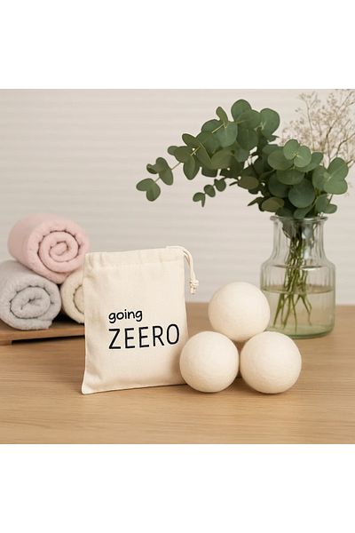 Going Zeero كرات تجفيف الملابس - كرات تجفيف الملابس مصنوعة من الصوف بنسبة 100%
