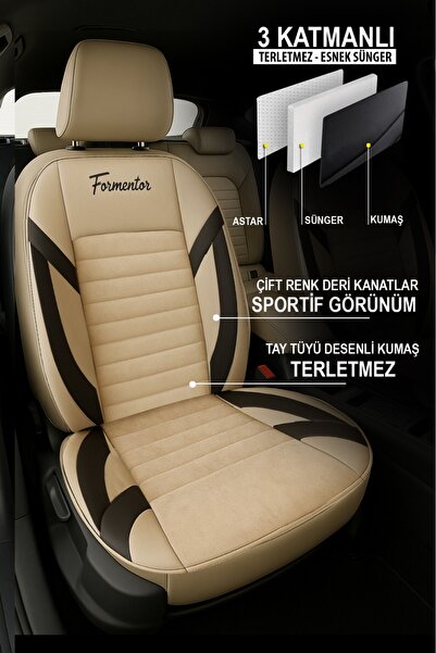 GM-DESIGN Formentor Arm Feather Auto Seat Cover (Hyundai̇ İ20-İ30-Accent-Blue-Era-Getz Compatible)