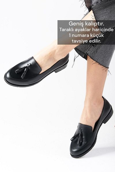 Mio Gusto Iris Black Color Women's Oxford Daily Flat Shoes