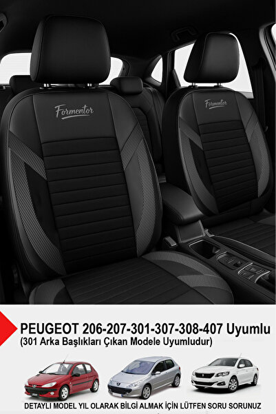 GM-DESIGN غطاء مقعد السيارة من الريش التايلاندي فورمينتور (متوافق مع بيجو 206-207-208-306-307-407)