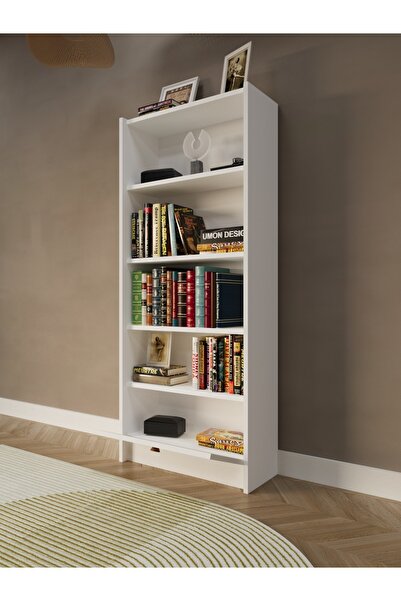umondesign Bohem 5 Raflı Kapaklı Kitaplık MDF Dekoratif Kapak