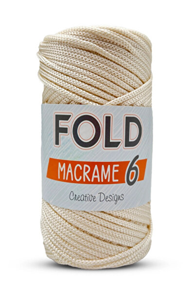 FOLD Yarn Polyester Macrame Thread No:6 100% Pp - 010 - 3 mm - 250 Gr 115 m Supla Rope and Bag Thread