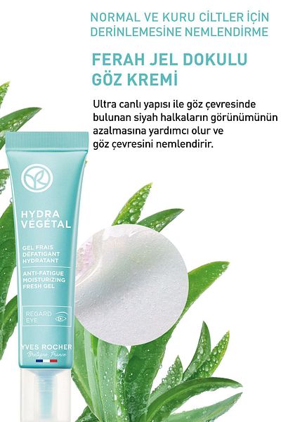 Yves Rocher Aloe Vera and Escin Fabric - Gel Textured Eye Cream, Moisturizing Care 15ml