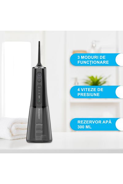 zenkabeat Irigator Oral Profesional Portabil pentru Dus Bucal, 12 Programe de Lucru