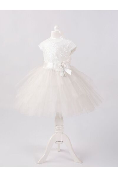 Cherrys Bebek Pullu Kabarık Tül Bebek Abiye Elbise