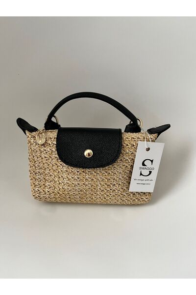 Swaggo collections Mini Hasır El ve Omuz Çantası