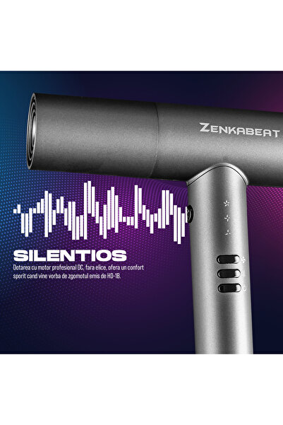zenkabeat Professional hair dryer, HD-1B 1600W power, Feon, Brushless motor