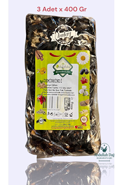ABDULLAH DAĞ Hatay Yöresinden Doğal Ye Mahsul Demir Hindi Demirhindi 400 gr x...