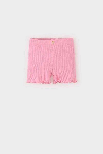 DeFacto Pantaloni scurți pentru fetiță, cu talie elastică, cu nervuri, C1460A525SM