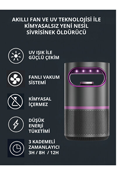 VICOA VIM-02 SİNEK KOVUCU | AKILLI FAN VE UV TEKNOLOJİSİ | KİMYASALSIZ | YENİ...