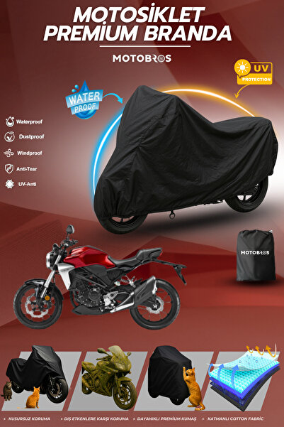 Motobros قماش القنب للدراجات النارية Honda CB250R أسود مقاوم للماء ومتين (أعل...