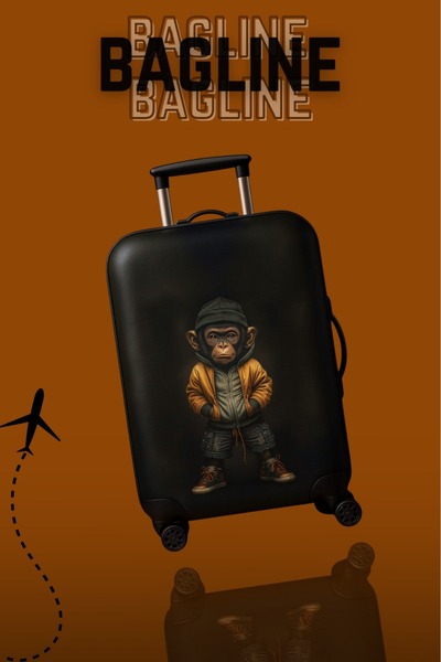 Bagline حقيبة متينة من القماش المرن من الليكرا مع طباعة قرد