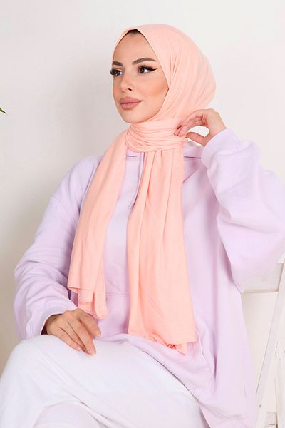 TOFİSA Combed Cotton Shawl Powder - 23353