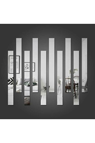 extrasepetim Deluxe Dekoratif Ayna Konsol Duvar Aynası 60*10cm 10 Adet Ayna