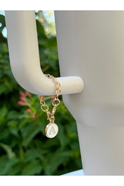 YuccaCo Accessorize Your Life White Thermos Compatible Accessory with Letter A/Letter a Thermos Charm/Letter Thermos Ornament