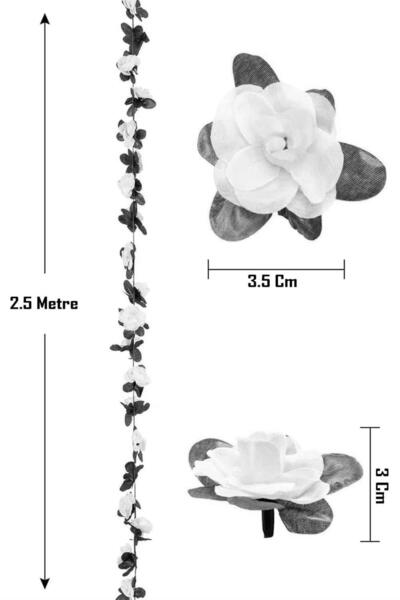 Buka Shops Turuncu Yapay Gül Sarmaşık Çiçek