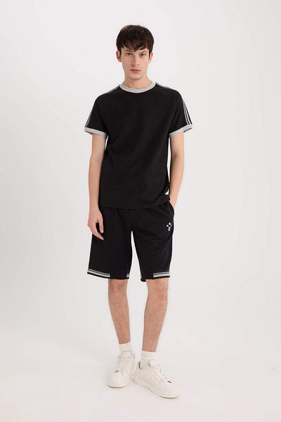 DeFacto Regular Fit Printed Straight Leg Shorts B8794Ax25Sm