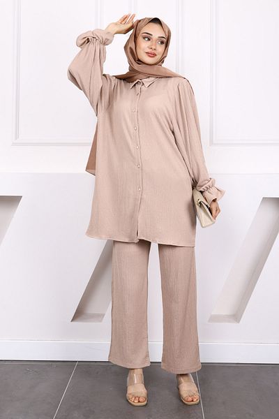İmajButik Set înfășurat cu mâneci bej