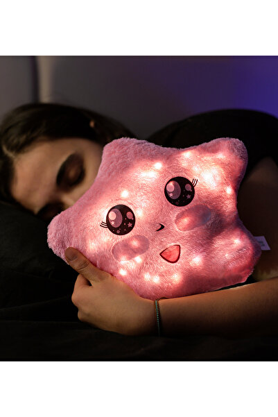 Özgüner Oyuncak Pabtex LED Işıklı Peluş Yıldız Yastık – Gece Lambalı Sevimli Uyku Arkadaşı