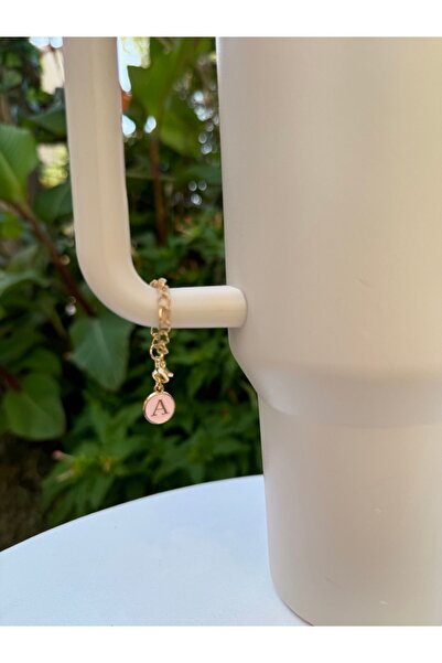 YuccaCo Accessorize Your Life Pink Thermos Compatible Accessory with Letter A/Letter a Thermos Charm/Letter Thermos Ornament