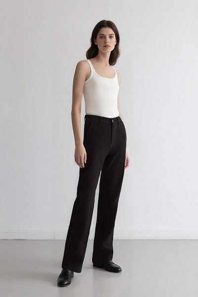 DeFacto Coool Straight Fit Gabardine Trousers High Waist E4346Ax25Sp