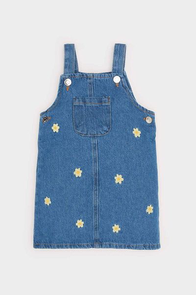 DeFacto Baby Girl Floral Strap Jean Dress E0468A525Sp