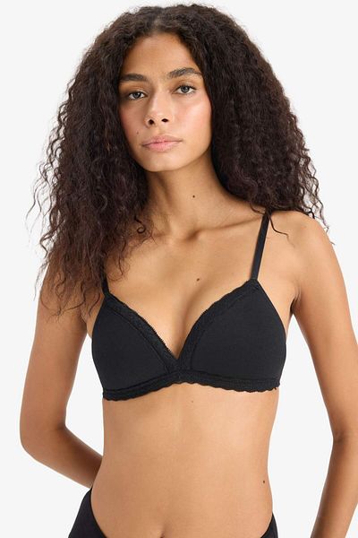 DeFacto Padded Lace Detailed Bra-Fall in Love D4972Ax25Sm