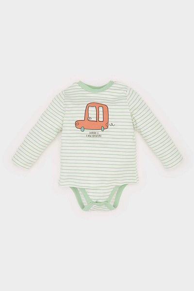 DeFacto Baby Boy Crew Neck Long Sleeve Bodysuit E2456A525Sp