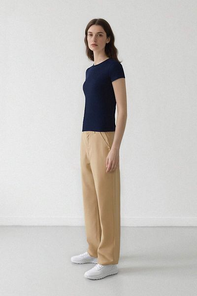 DeFacto Coool Straight Fit Gabardine Trousers High Waist E4346Ax25Sp