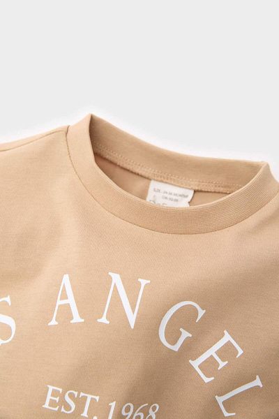 DeFacto Baby Boy Crew Neck Printed Long Sleeve T-Shirt E3651A525Sp
