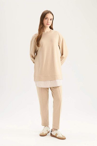 DeFacto Harem Basic Plain Sweatshirt Fabric Trousers D9363Ax25Sp