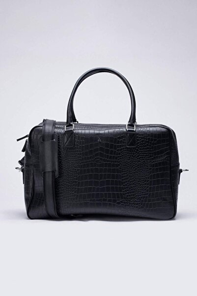 DeFacto AtolyeWolf x DeFacto Erkek Kroko Desenli Suni Deri Bavul F1999AXNS