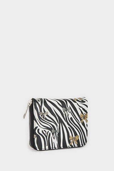 DeFacto Portofel de damă din piele artificială cu model zebră E7004AXNS