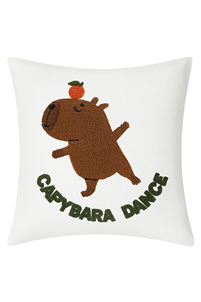 Melina Home Deco غطاء وسادة مزخرف من Capybara Punch، تقنية التطريز Punch، 43 ...