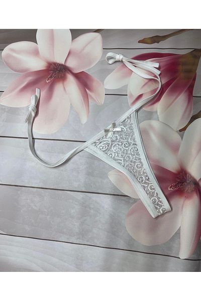 Emsay Store Romantic Series Adjustable Plus Size Sexy String Panties with Lace-Bow Set of 3