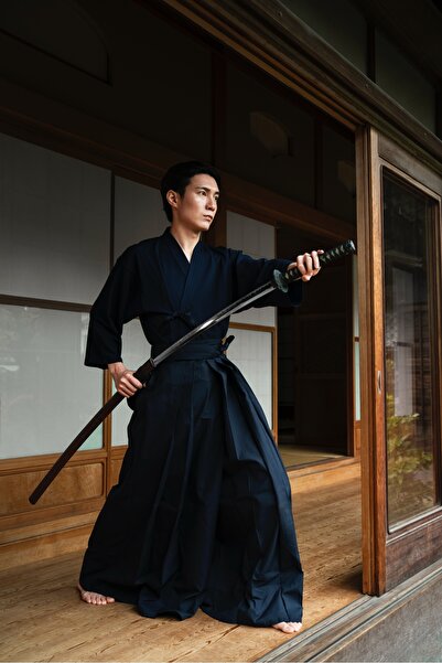 Aikibushido İaido Hakama Standart Siyah