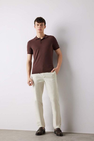 DeFacto Regular Fit Regular Cut Summer Straight Leg Chino Canvas Trousers D7349Ax25Sp