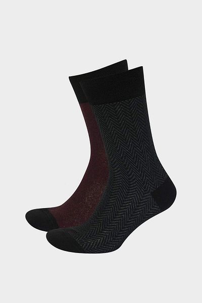 DeFacto Men's Seamless 2-Piece Coolmax Heat Regulating Premium Long Socks E7856Axns