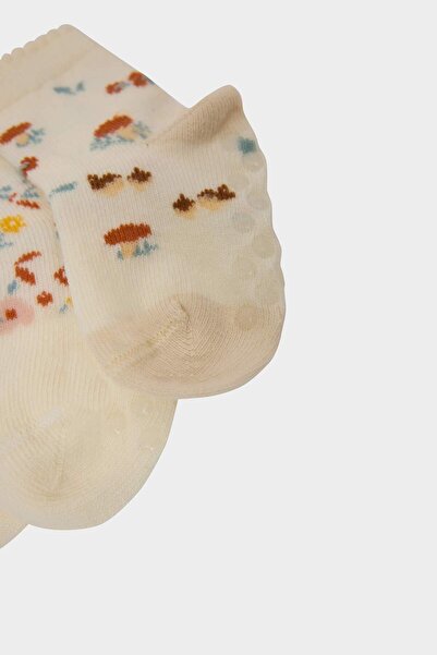 DeFacto Baby Girl Αντιολισθητική Σόλα 3 Πακέτα Βαμβακερές μακριές κάλτσες E4667A5NS