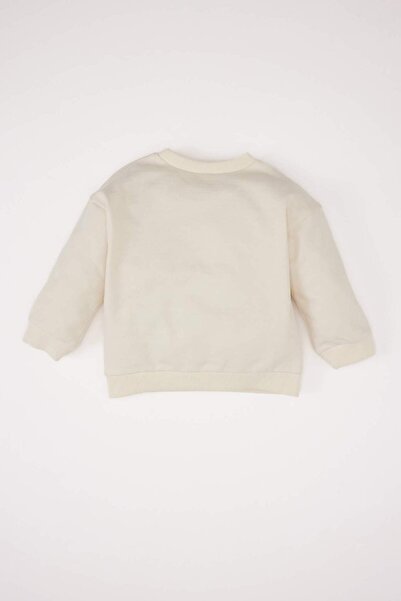 DeFacto Kız Bebek Bisiklet Yaka Baskılı Sweatshirt D8548A525SP