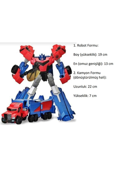 KİNKU Transwarrıor Optimus Prime Arabaya Dönüşebilen Robot 20 Cm