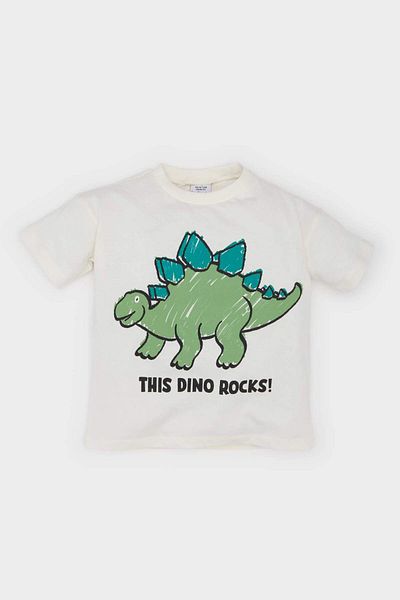DeFacto Baby Boy Dinosaur Print Short Sleeve T-Shirt E1072A525Sm