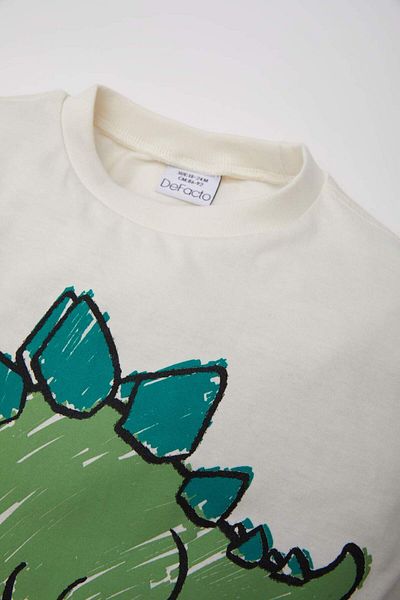 DeFacto Baby Boy Dinosaur Print Short Sleeve T-Shirt E1072A525Sm