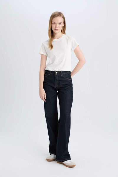 DeFacto تي شيرت Cool Regular Fit برقبة دائرية وأكمام قصيرة C3852AX25SM