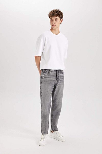 DeFacto 100% памук, 90-те години, с висока талия, тесни дънки, Slim Fit, C6907AX24AU