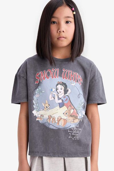 DeFacto Girls' Disney Princess Relax Fit Crew Neck Short Sleeve T-Shirt D8828A825Sp