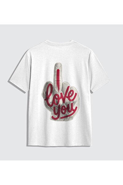 Marco Fresco Μπλουζάκι Unisex με στάμπα I Love You Oversize