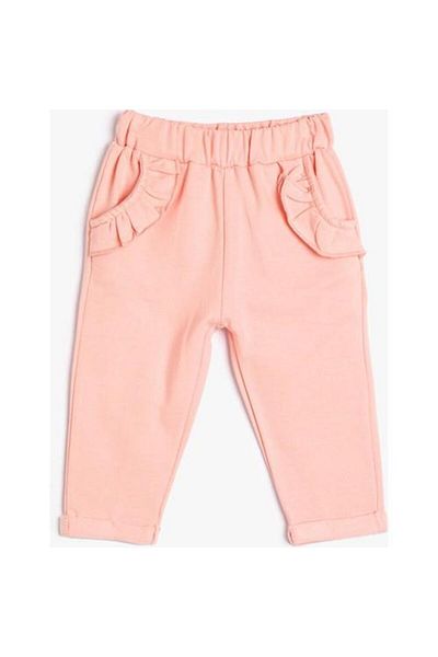 Koton Sweatpants Basic Raised Ruffle Detailed Pocket Cotton