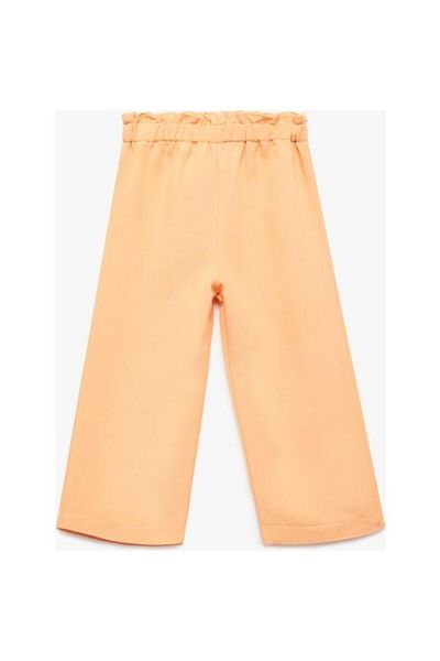 Koton High Waist Linen Blend Trousers with Elastic Waist